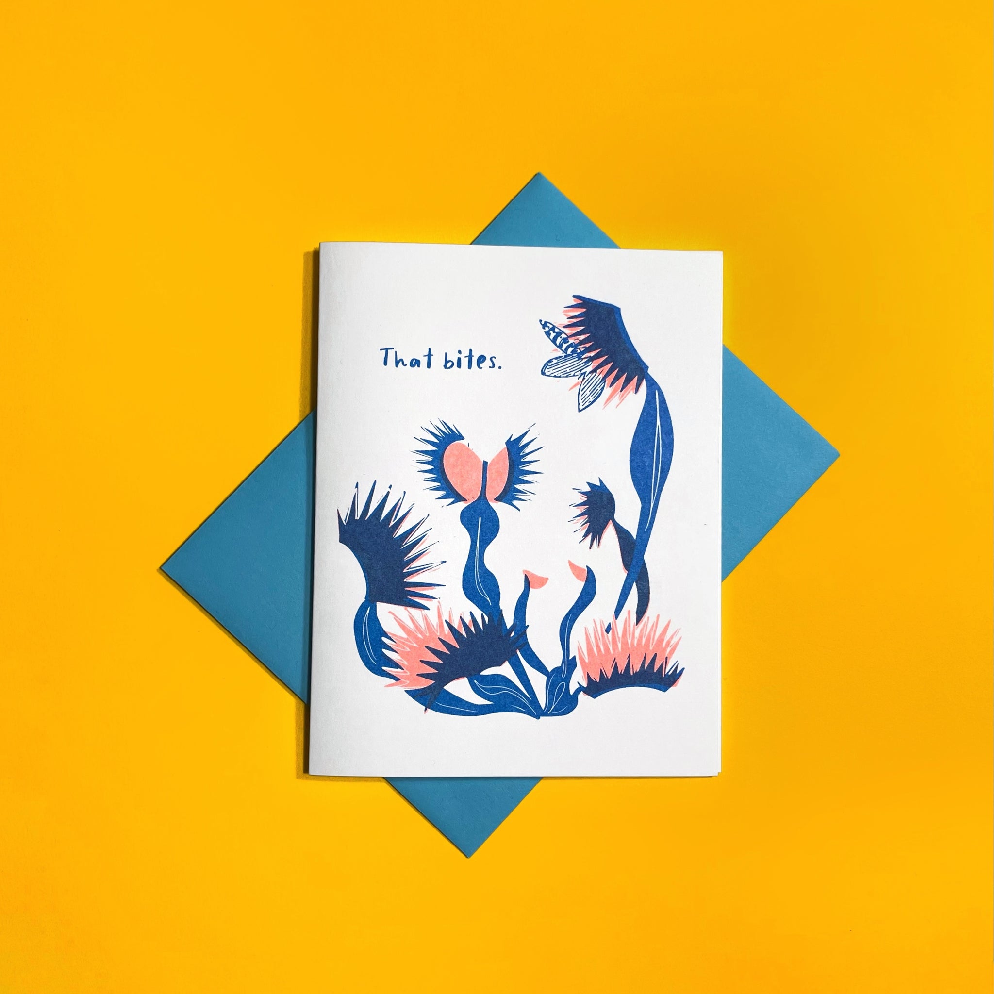 Venus Fly Trap Sympathy Card – Pier Six Press